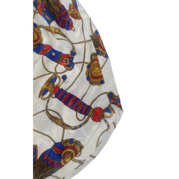 Vtg Gracie Bishop Jacquard Satin Tank Pajama Shorts Set Size M Rococo Preppy - Picture 4 of 6